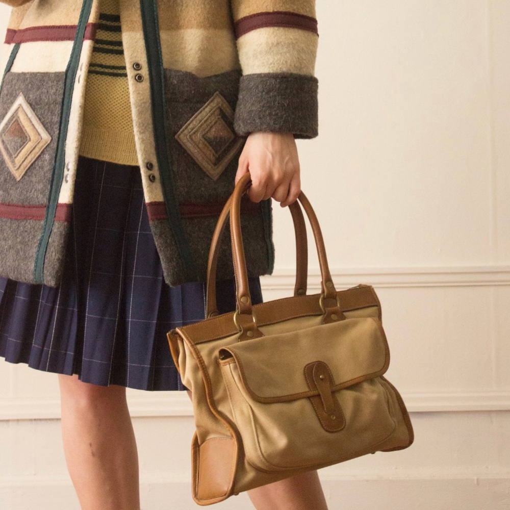 Beautiful 1980s No. 9 Gurkha canvas “Runabout” satchel Marley Hodgson